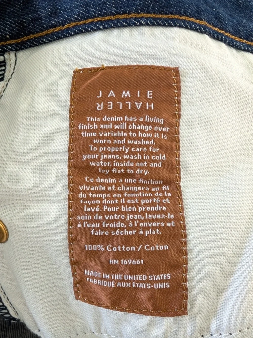 JAMIE HALLER The Tailor Short Indigo Denim Shorts Size 26 Made In USA $380 NWT - Picture 7 of 12